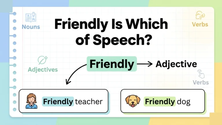 Friendly Is Which Part of Speech? Easy Explanation With Clear Tables and Examples