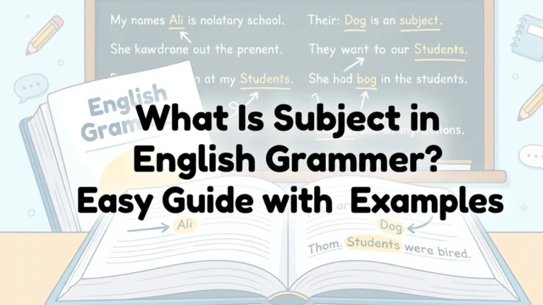 What Is Subject in English Grammer? Easy Guide with Rules, Types, and Examples