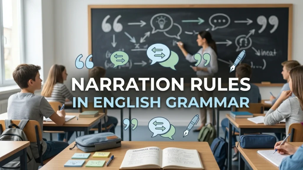 Narration Rules in English Grammar (Clear Guide with Examples for Students)