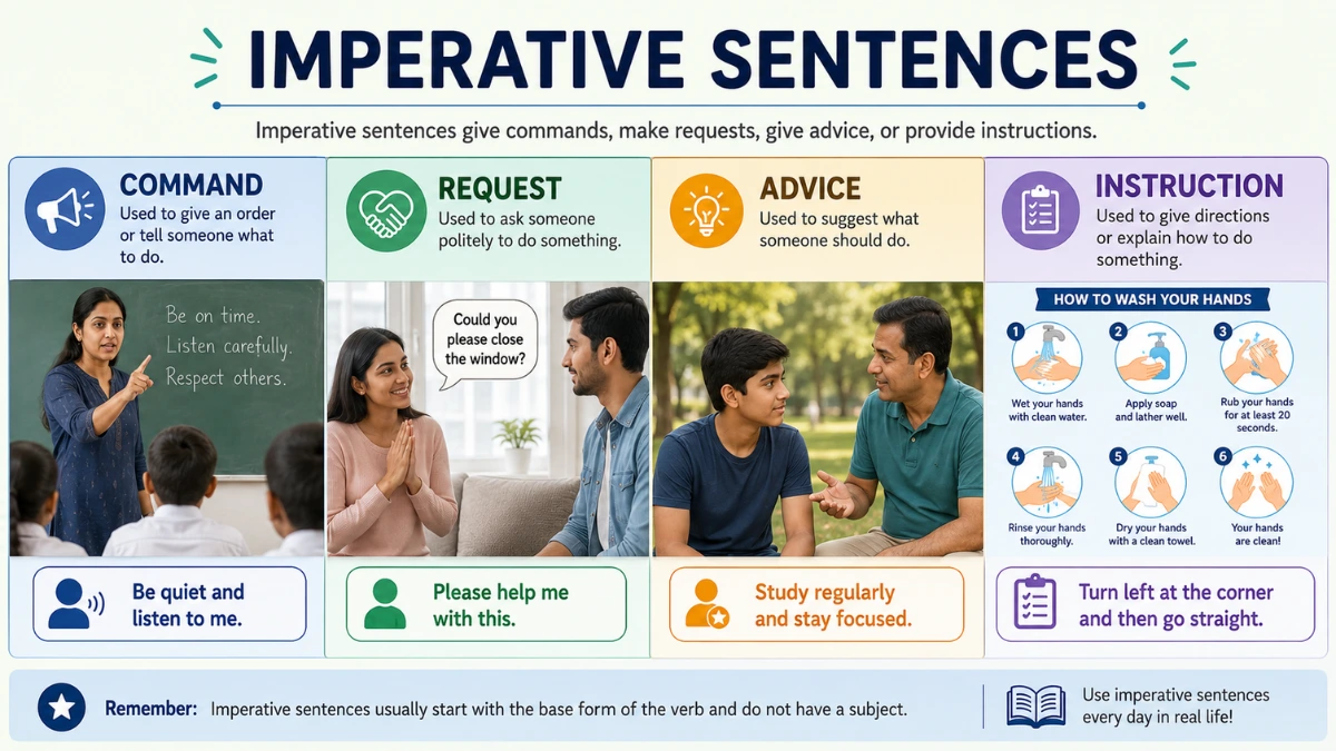 What is Imperative Sentence? Complete Easy Guide with Rules, Examples & Real-Life Usage